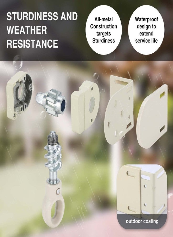 Vasteo Shade Replacement Parts,Cordless Crank Kit,Roller Shade Mounting Brackets,for Coolaroo Exterior Sun Shades, Outdoor Blinds(Sand,1 Pair) - Image 5